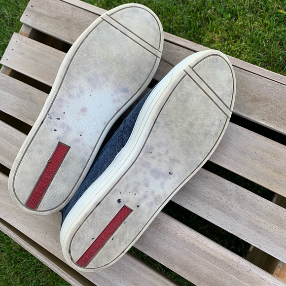 🔥PRADA Denim Slip-On Sneakers🔥 37.5 - Picture 10 of 13